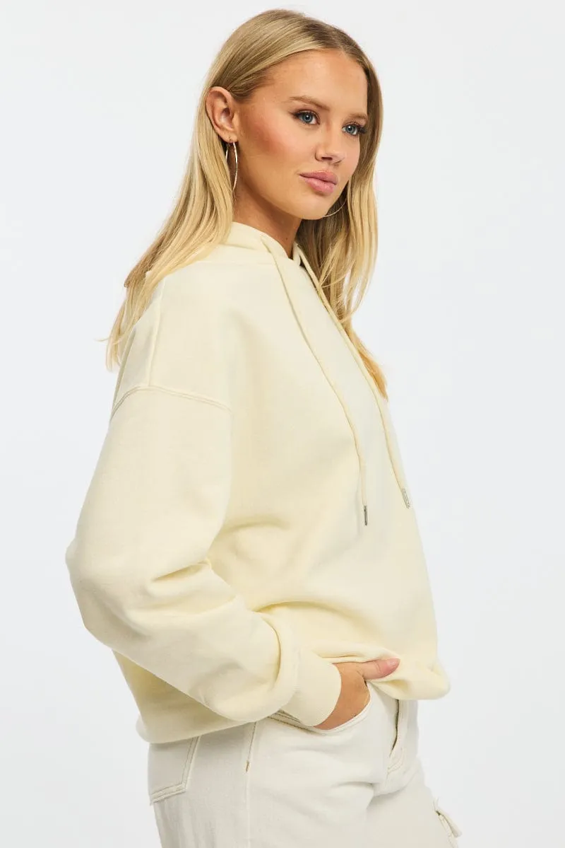 Yellow Graphic Hoodie Long Sleeve Snuggly Fit Flannel