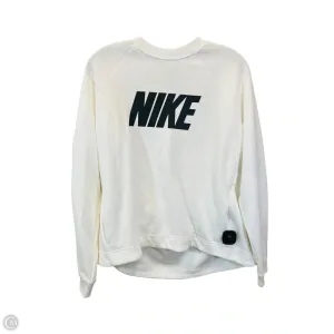 Smile Ease FlexibleCollar Athletic Sweatshirt Crewneck By Nike In Black & White, Size: L