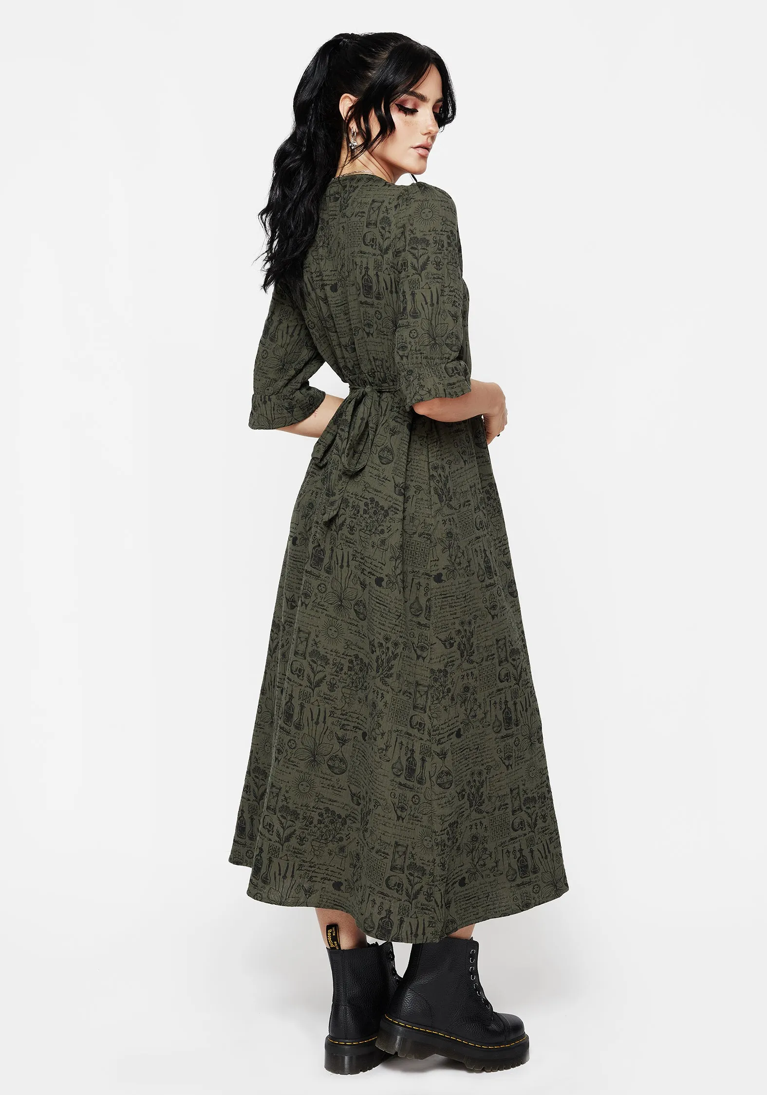 Sun Heat Taddea Cotton Button Up Midaxi Dress