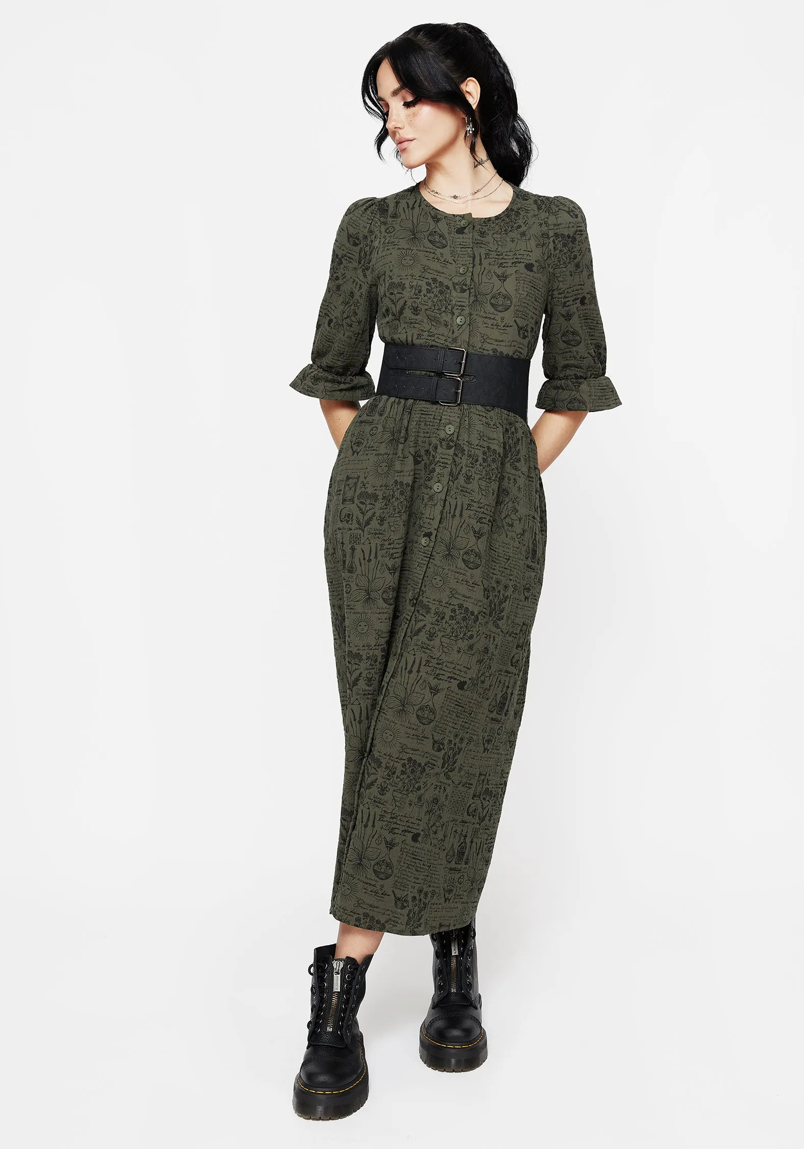 Rainbow Arch Urban Cool Taddea Cotton Button Up Midaxi Dress