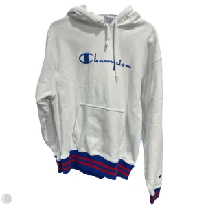 Sweatshirt Hoodie By Champion In Blue & White, Size: M Swim Easy