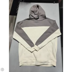 FadeResistant Color Sweatshirt Hoodie By Mono B In Grey & White, Size: M