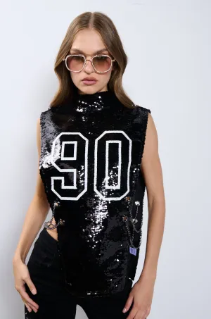 PLAYER 90 SLEEVELESS SEQUIN JERSEY Battle - tested
