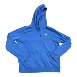 MinimalistStyle Convertible Style Athletic Sweatshirt Hoodie By Nike Apparel In Blue, Size:L