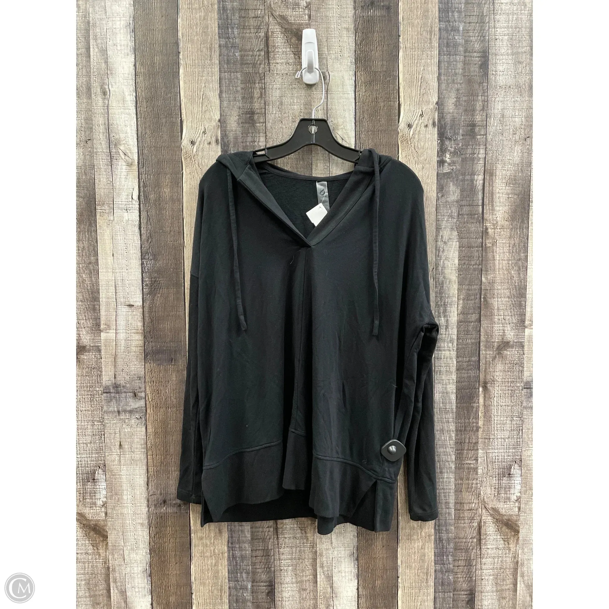 LightweightKnit Sweatshirt Hoodie By Lou And Grey In Black, Size: Xs