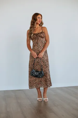 Jane Leopard Dress The elegant fabric of this dress offers a luxurious feel against the skin Blue Hour