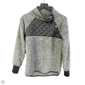 Opaque Tone Sweatshirt Collar By Cme In Black & Grey, Size: S