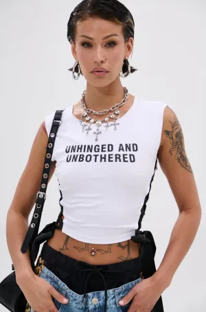 anti - slip coastal region UNHINGED AND UNBOTHERED SIDE LACE CROPPED TEE