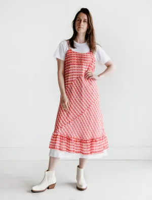 Event Vibe Garden Ease Slip and T-Shirt Dress Combo Red/White