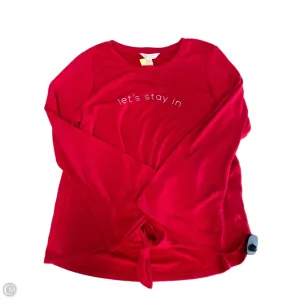 slow life Sequin Glow Sweatshirt Crewneck By Lc Lauren Conrad In Red, Size: L