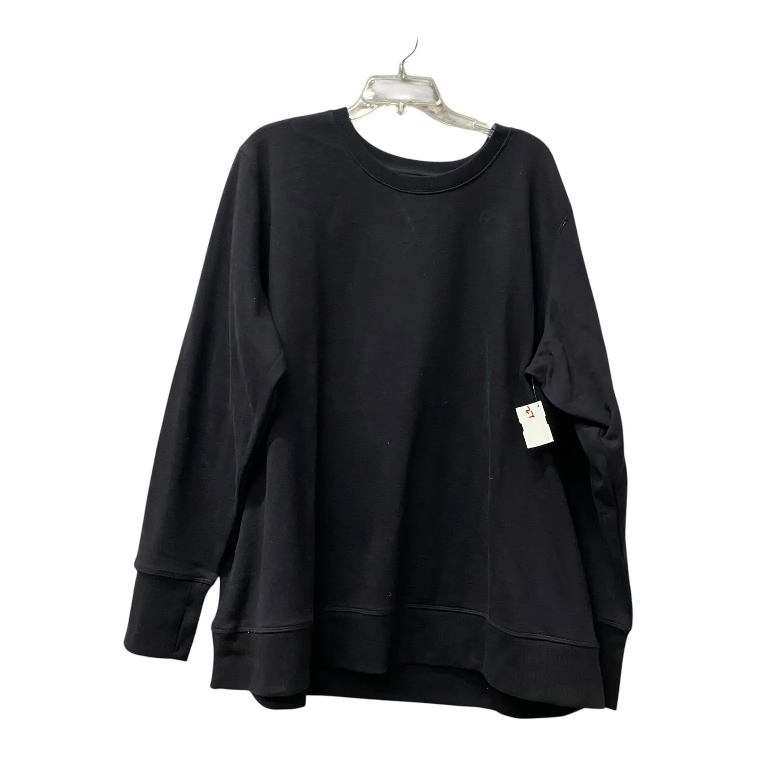 Athletic Sweatshirt Crewneck By Tek Gear In Black, Size:3X casual sneakers NonIrritating