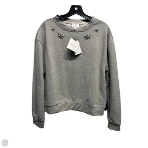Bright Color Opaque Tone Sweatshirt Collar By REMI JAMES In Grey, Size: S