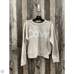 Sweatshirt Crewneck By Calvin Klein Performance In Tan, Size: S Breathable knit Business Outfit