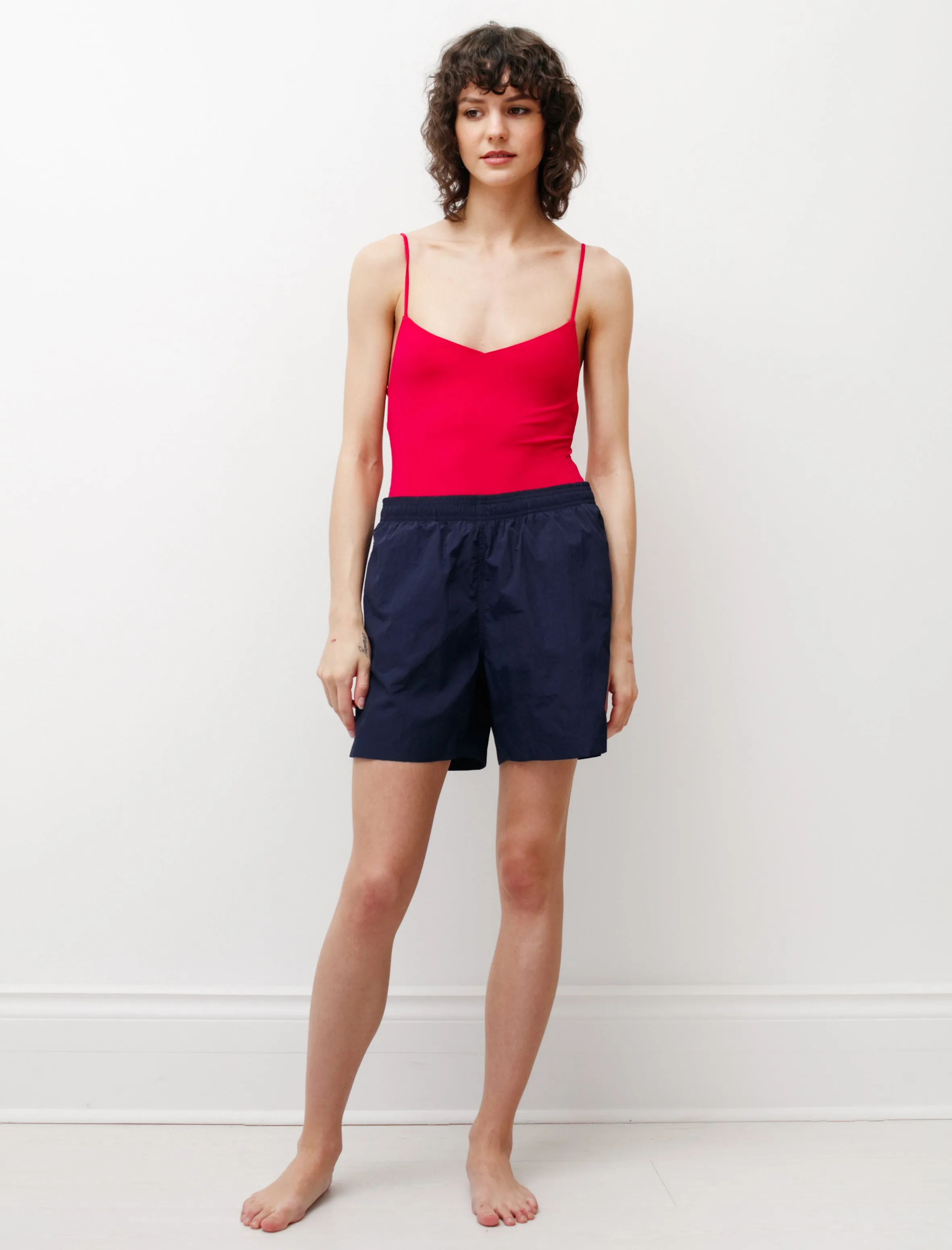 Mid Length Swim Shorts Navy Perfect Fit