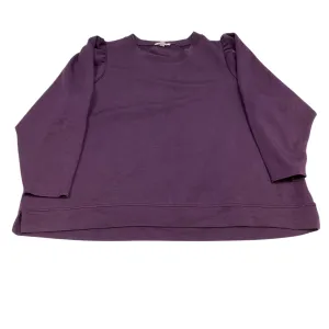 FlexibleCuff Sweatshirt Crewneck By Cable And Gauge In Purple, Size:3X