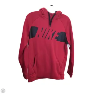 Sweatshirt Hoodie By Nike Apparel In Black & Red, Size: S SweatAbsorbentLining