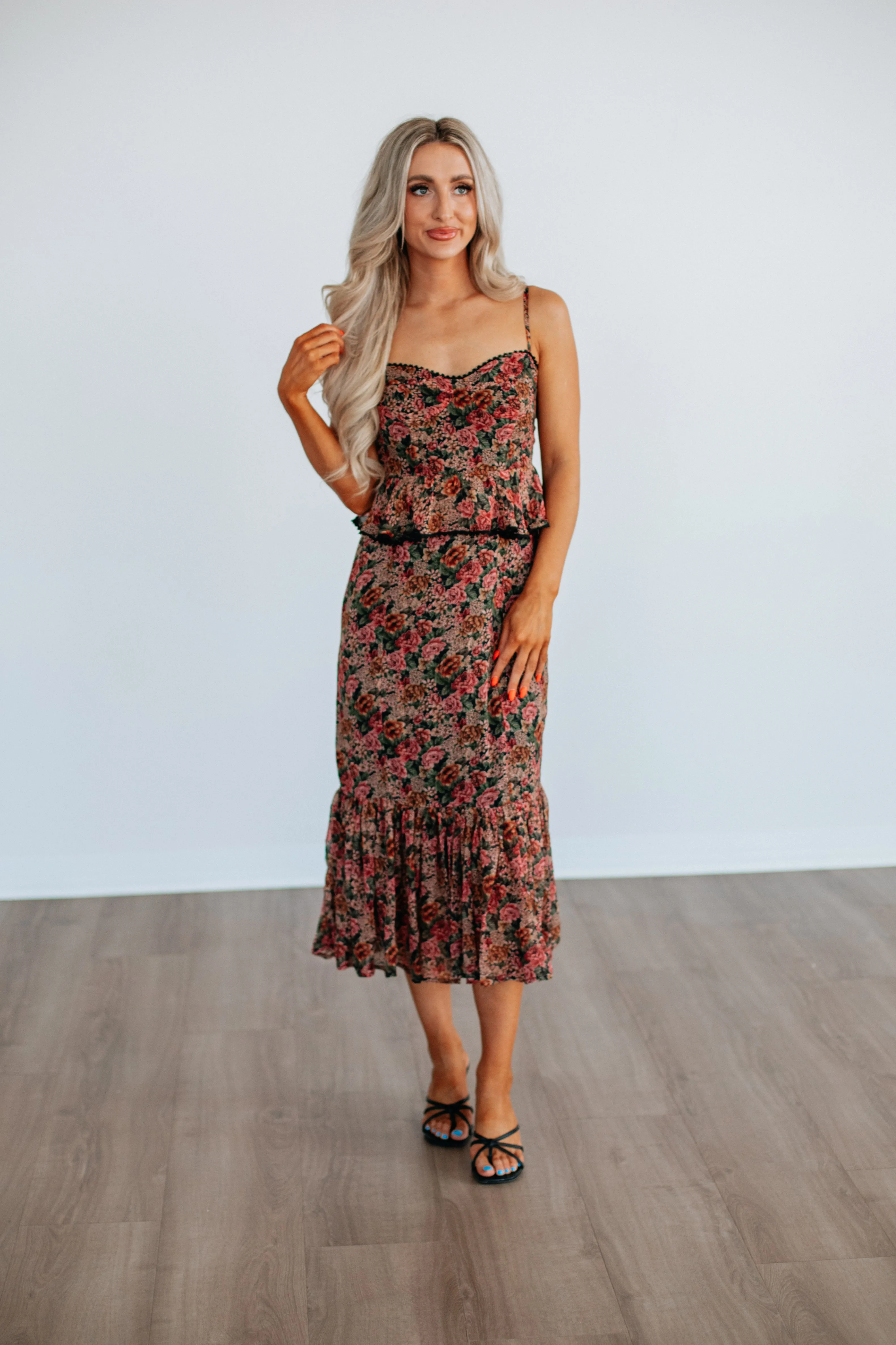 Copper Glow Urban Grace Feeling Floral Dress