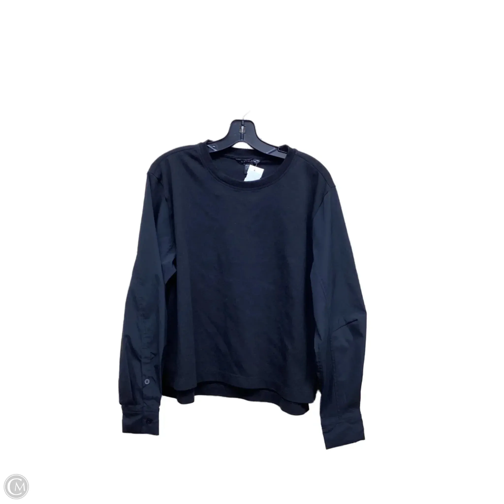 quick dry Athletic Sweatshirt Crewneck By Athleta In Black, Size: M