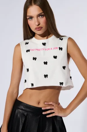 Enhanced Ventilation Panels Gift - worthy TOO PRETTY FOR A JOB TANK