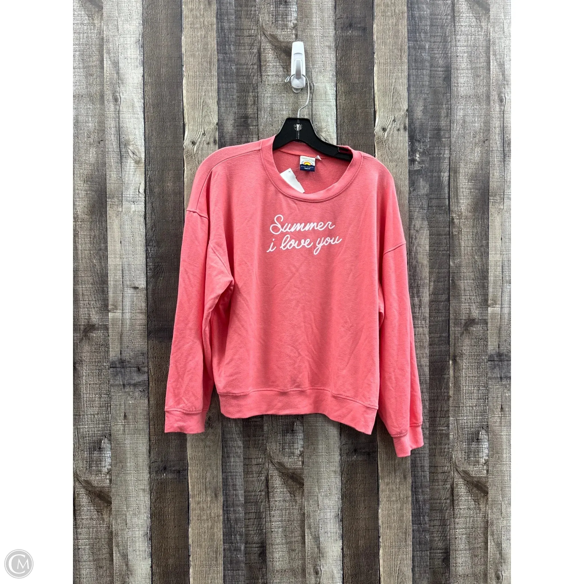 Sweatshirt Crewneck By Cme In Peach, Size: Xl WaterRepellent Surface EcoDyeProcess