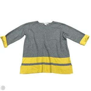 Light Jacket LightweightInsulation Sweatshirt Collar By Max Studio In Tan & Yellow, Size: 1x