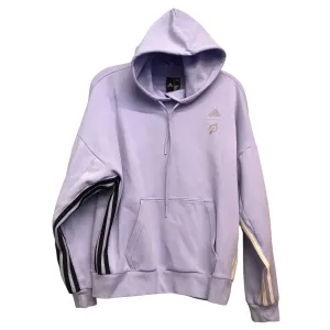 Athletic Sweatshirt Hoodie By Adidas In Purple, Size:S Relaxed Blouse