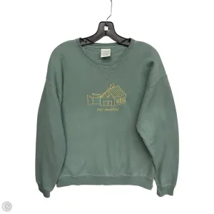 Elastic cuffs Sweatshirt Crewneck By Clothes Mentor In Green, Size: M
