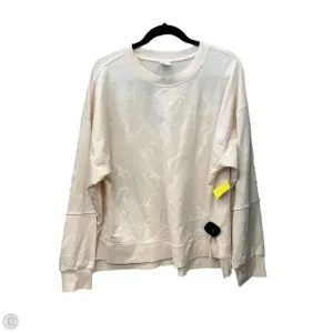 Athletic Sweatshirt Crewneck By All In Favor In Beige, Size: Xxl TumbleDry Safe QuickReleaseClosures