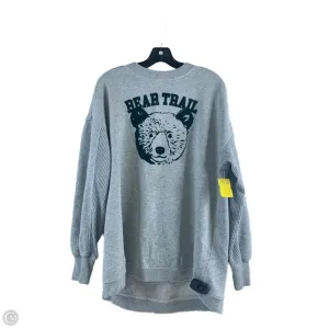 Casual Bottoms Sweatshirt Crewneck By Aerie In Green & Grey, Size: Xs