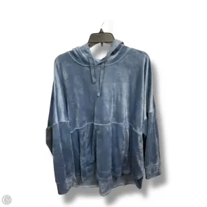 Sweatshirt Hoodie By Donna Karan In Blue, Size: Xl Dense Fit