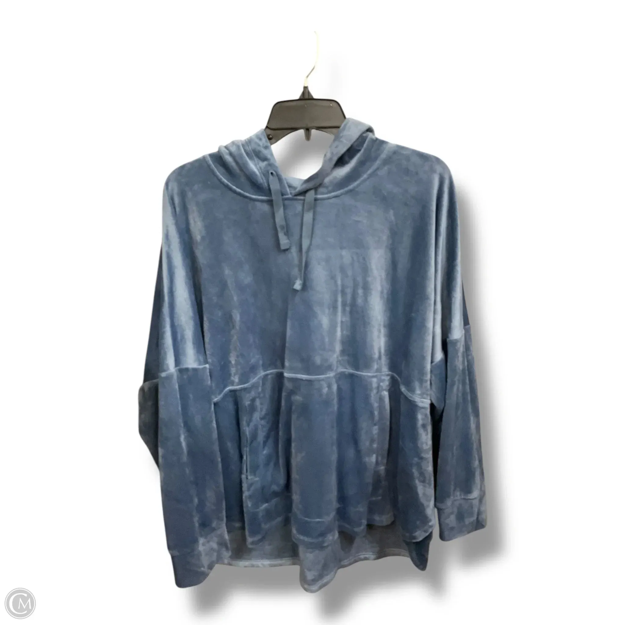 Sweatshirt Hoodie By Donna Karan In Blue, Size: Xl Dense Fit