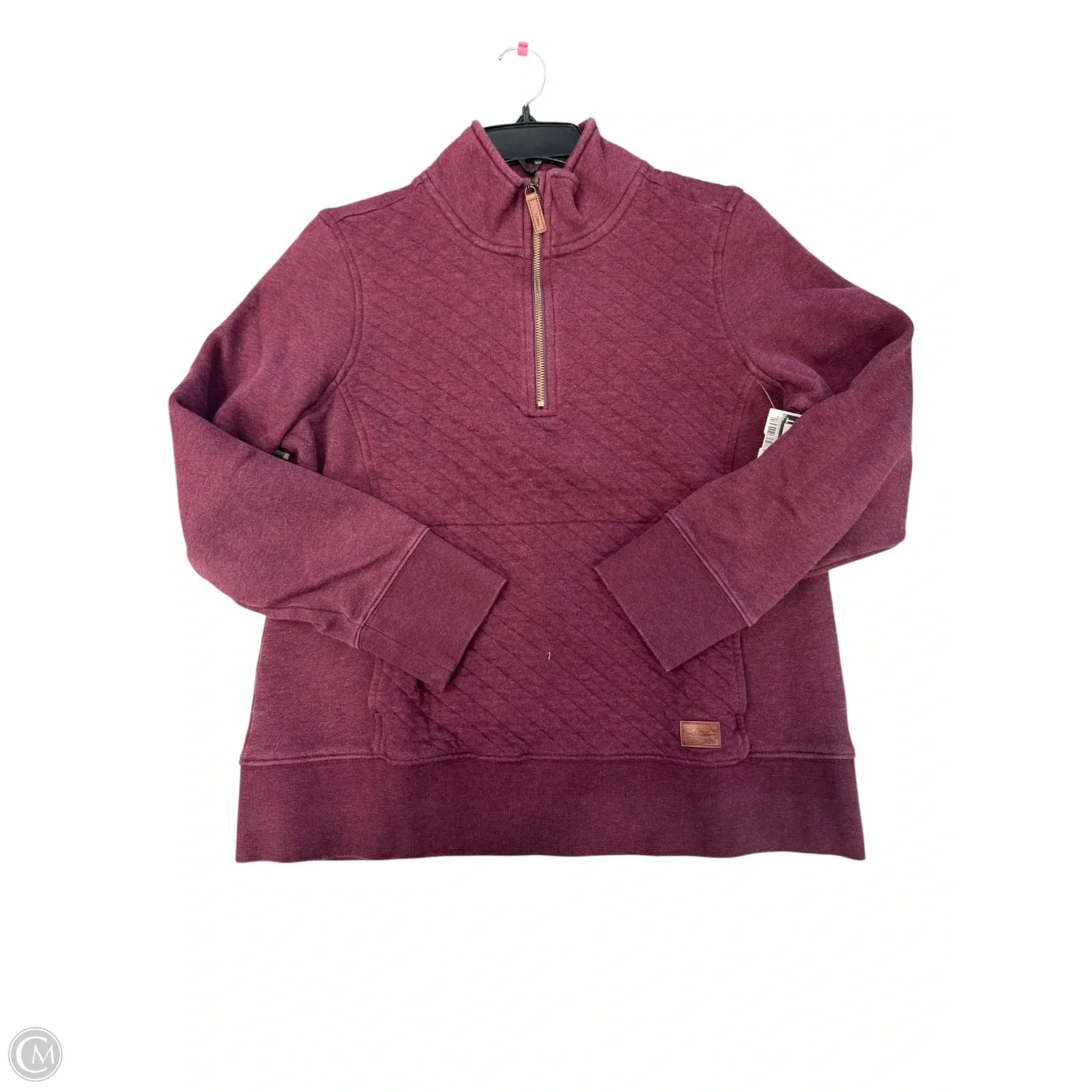 Sweatshirt Collar By L.l. Bean In Maroon, Size: M Mature Charm SmoothInnerLining