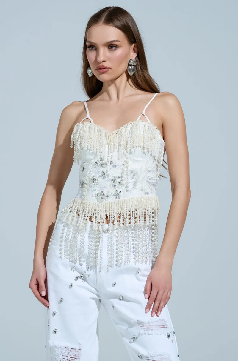 BOLD FRINGE PEARL TOP suitable for industrial workers Noise - reducing