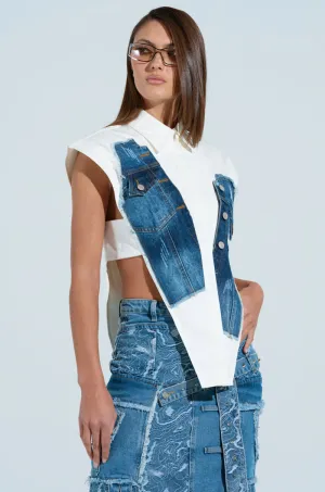 JAYDA BUTTON UP SHIRT Interactive Flexi Stretch Material