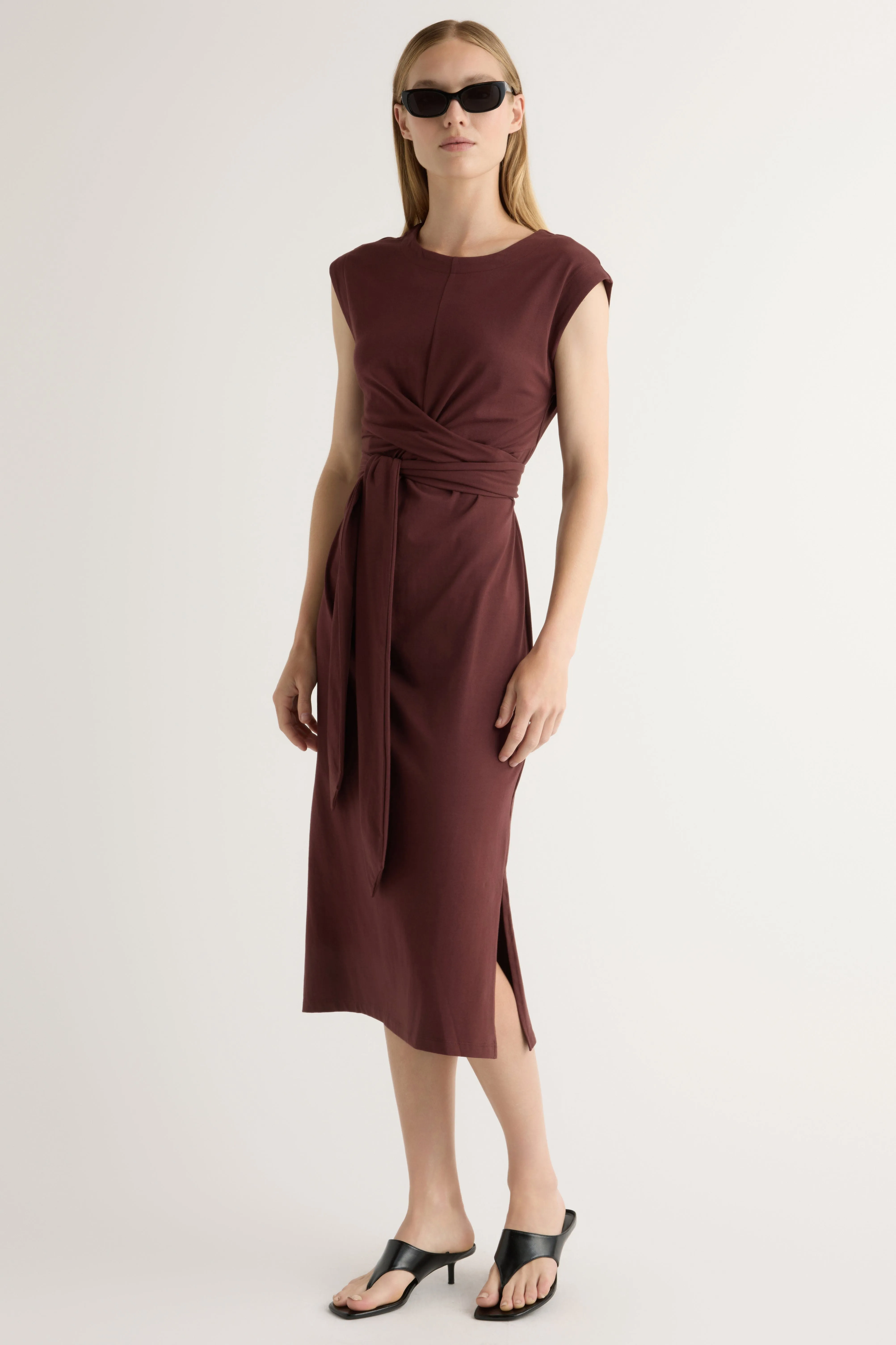 Fei Tie-Front Organic Cotton Dress Recycled Polyester