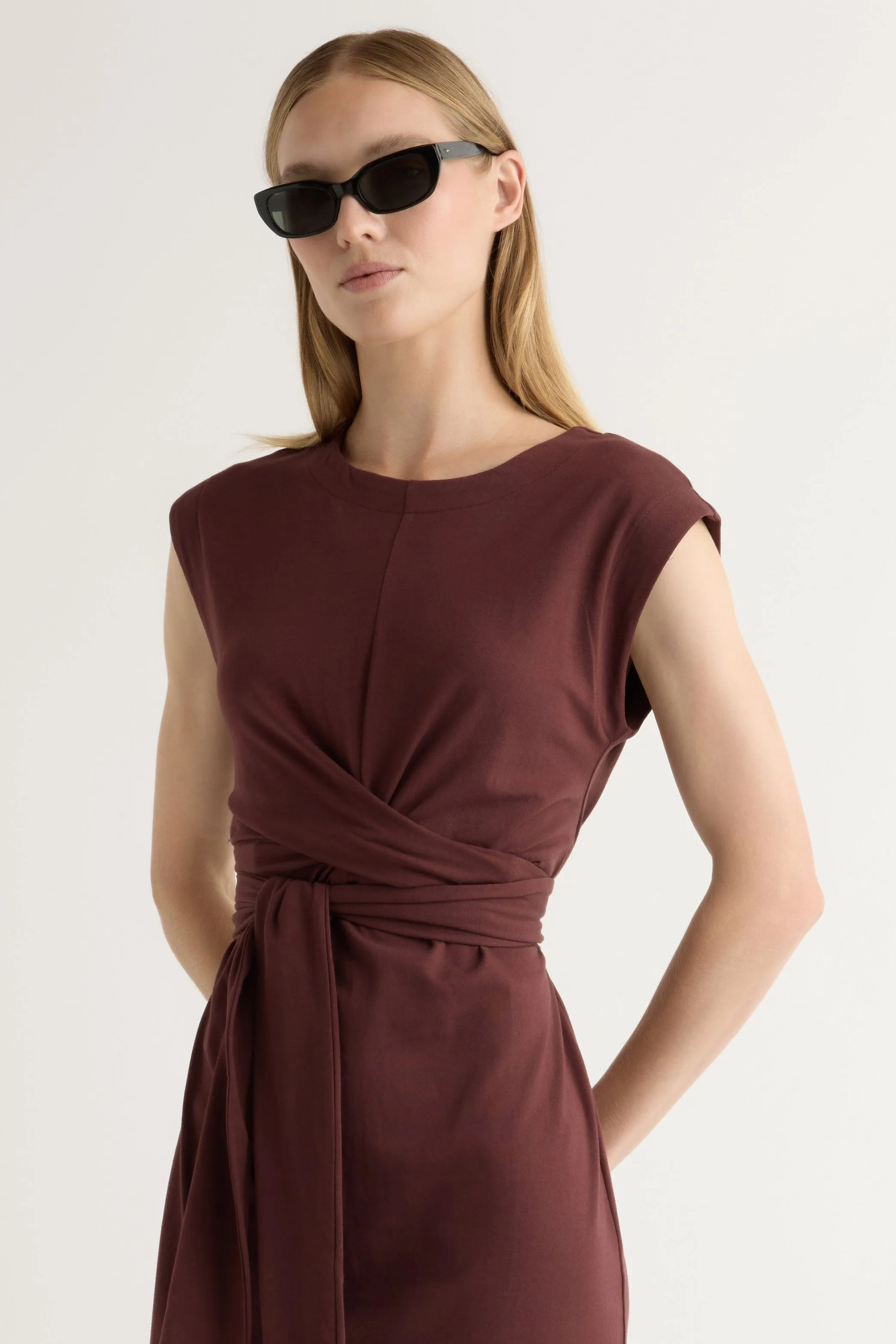 MoistureControlClothing Warm Socks Fei Tie-Front Organic Cotton Dress