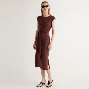 Cozy Cardigan Fei Tie-Front Organic Cotton Dress