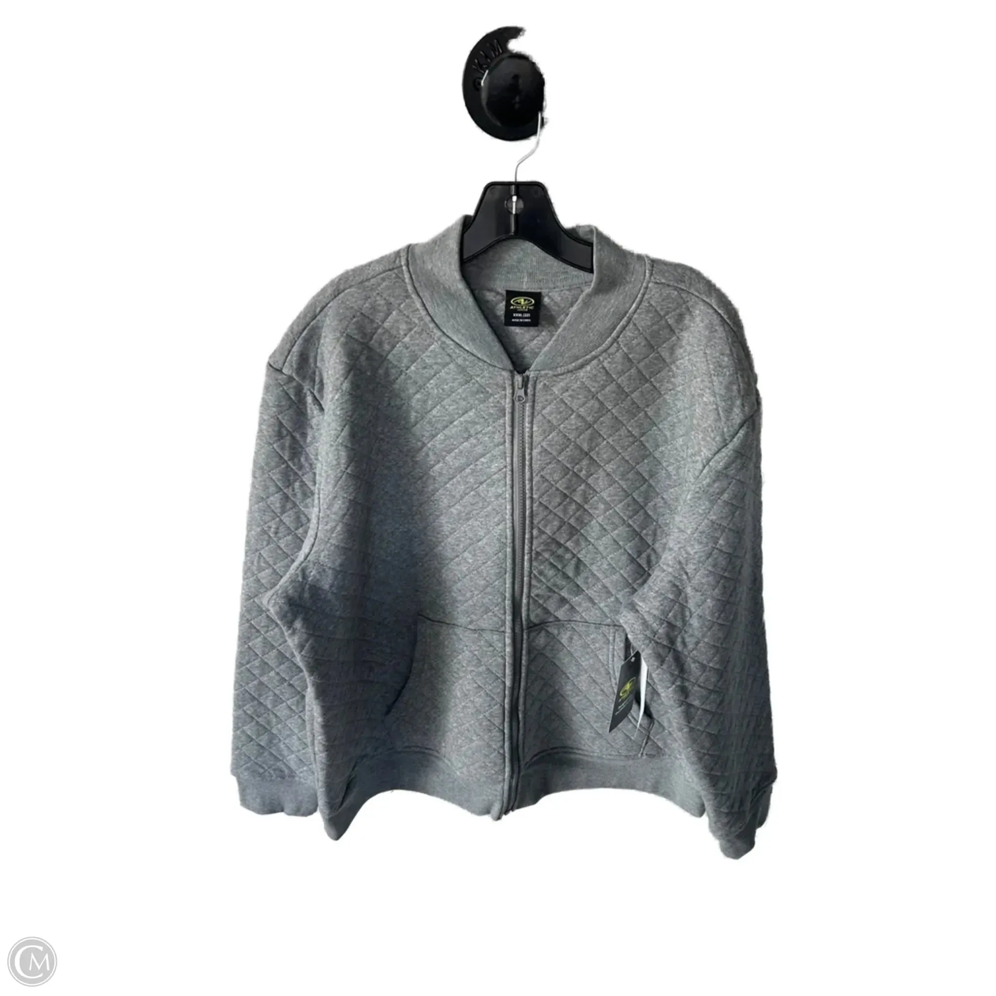 Sweatshirt Collar By Athletic Works In Grey, Size: 3x Comfortable Outerwear