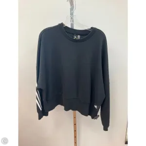 Sporty Shorts Tight Core Sweatshirt Crewneck By Adidas In Black, Size: Xl