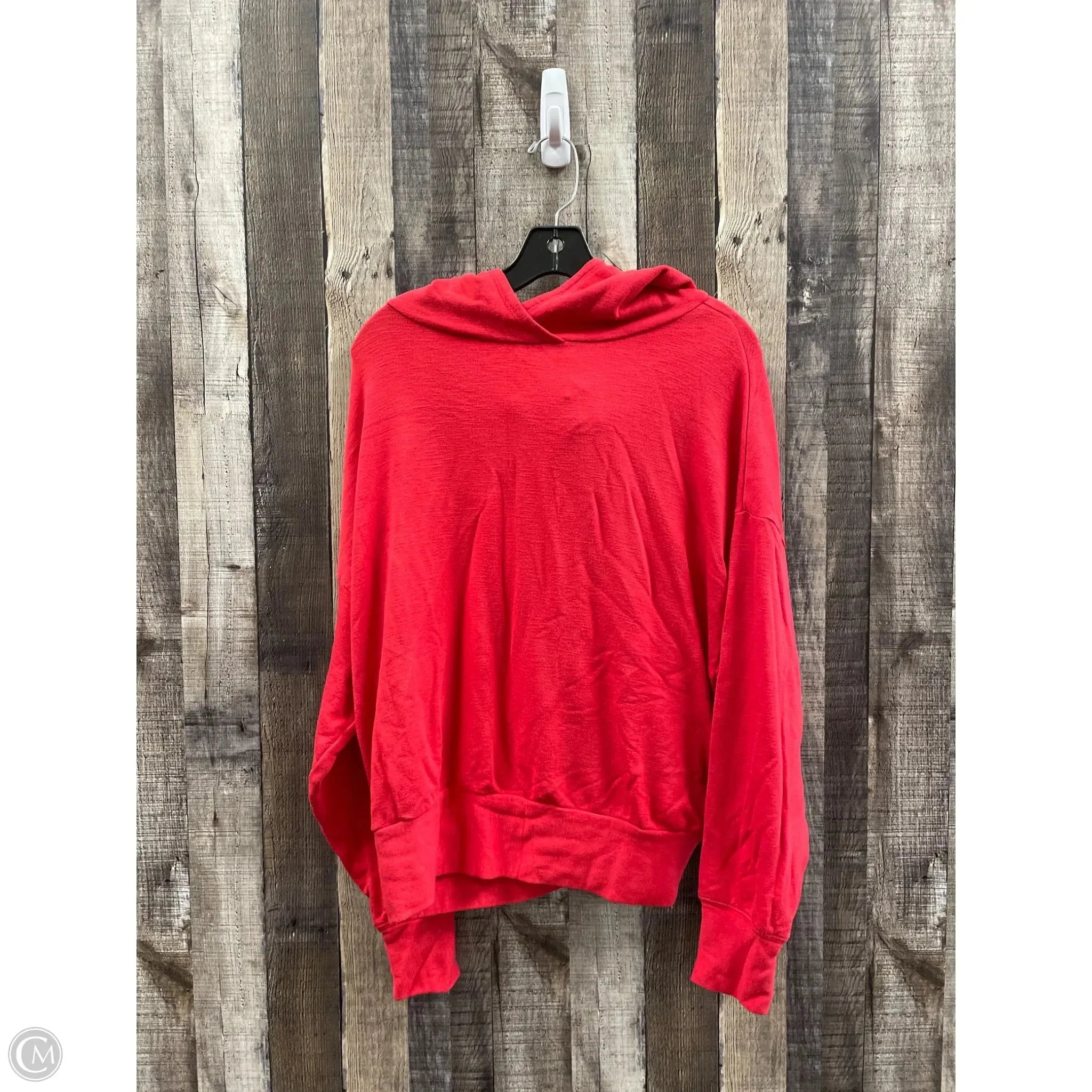 Classic Wear StaticResistant Sweatshirt Hoodie By Fabletics In Red, Size: S