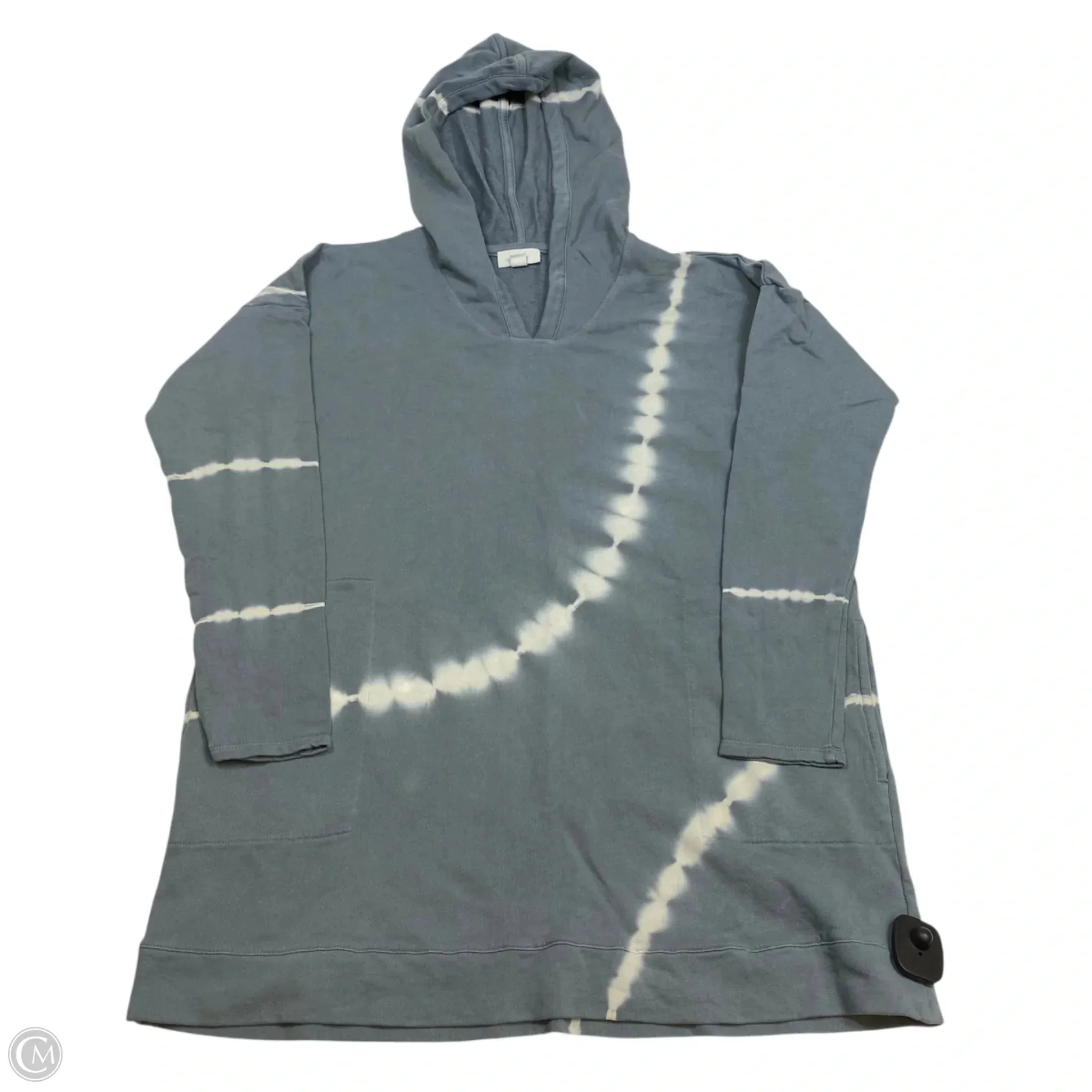 DoubleLayered Collar Sweatshirt Hoodie By Pure Jill In Grey, Size: S