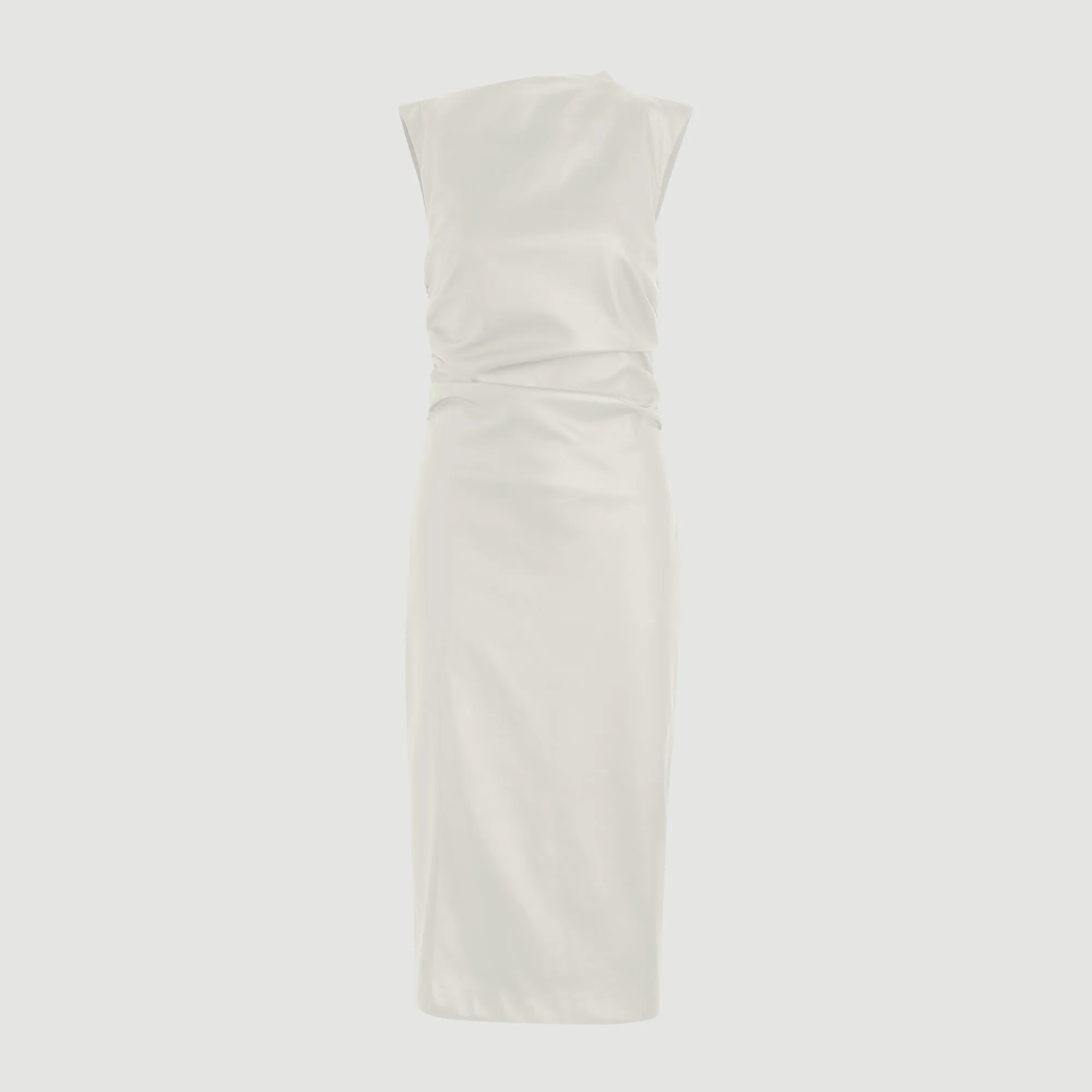 TearResistantMaterial Flow Core Channing Vegan Leather Wrap-Neck Dress (Petite)