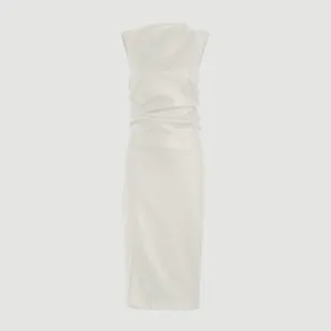 Team Edge Channing Vegan Leather Wrap-Neck Dress (Petite)