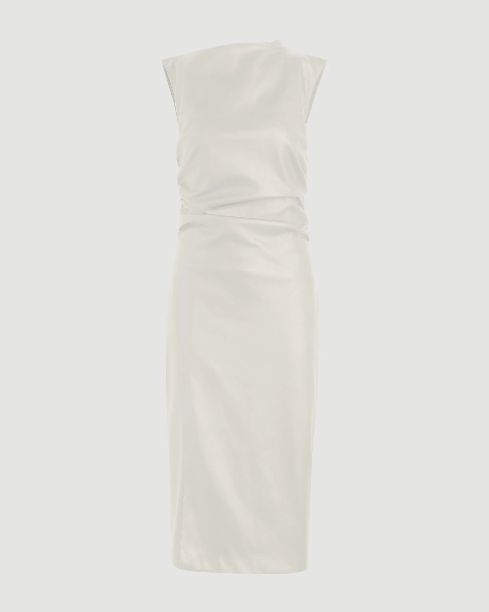 Channing Vegan Leather Wrap-Neck Dress (Petite) Work-Ready Loose Thread