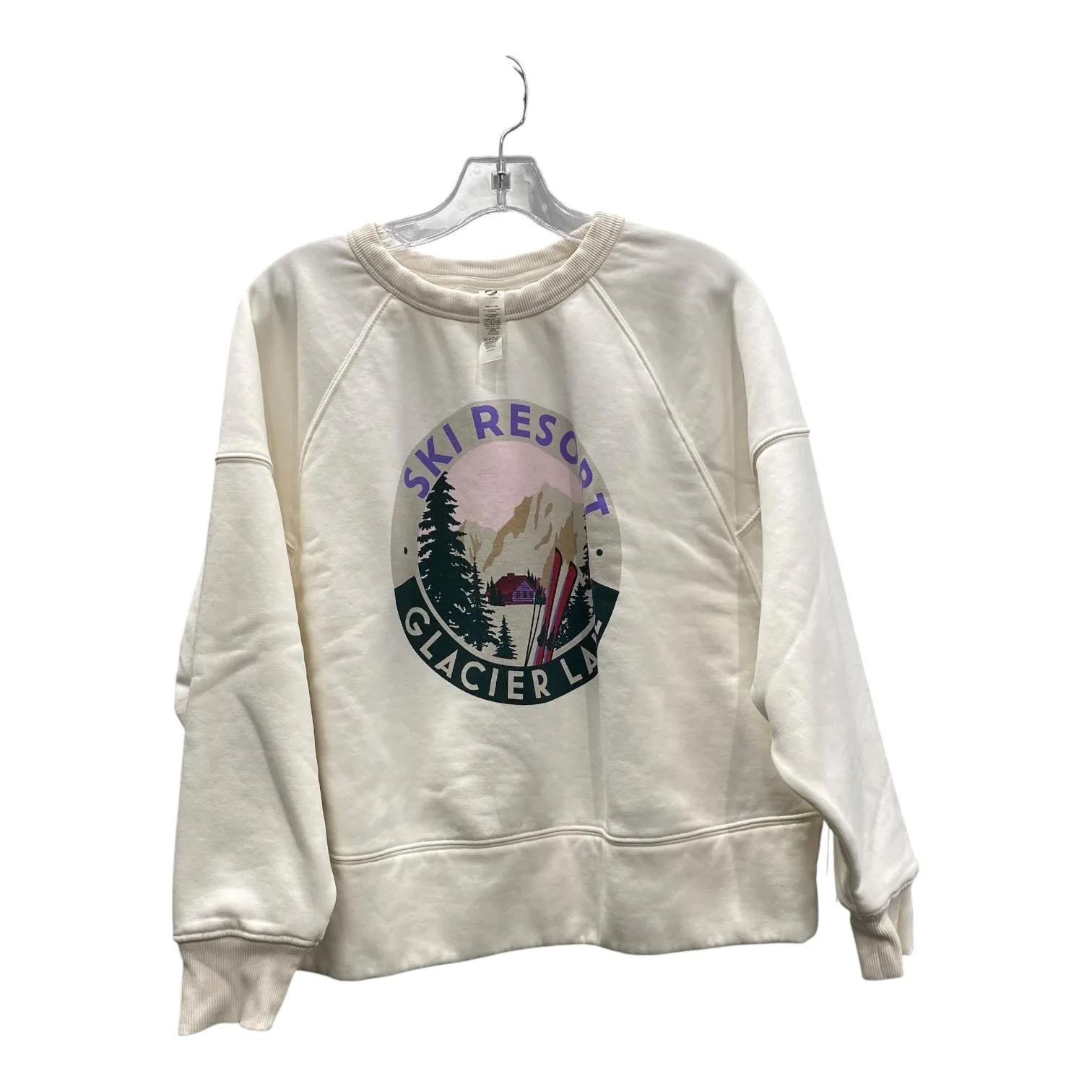 Lounge Gear Calm Tone Sweatshirt Crewneck By Lou And Grey In Ivory, Size:Mp