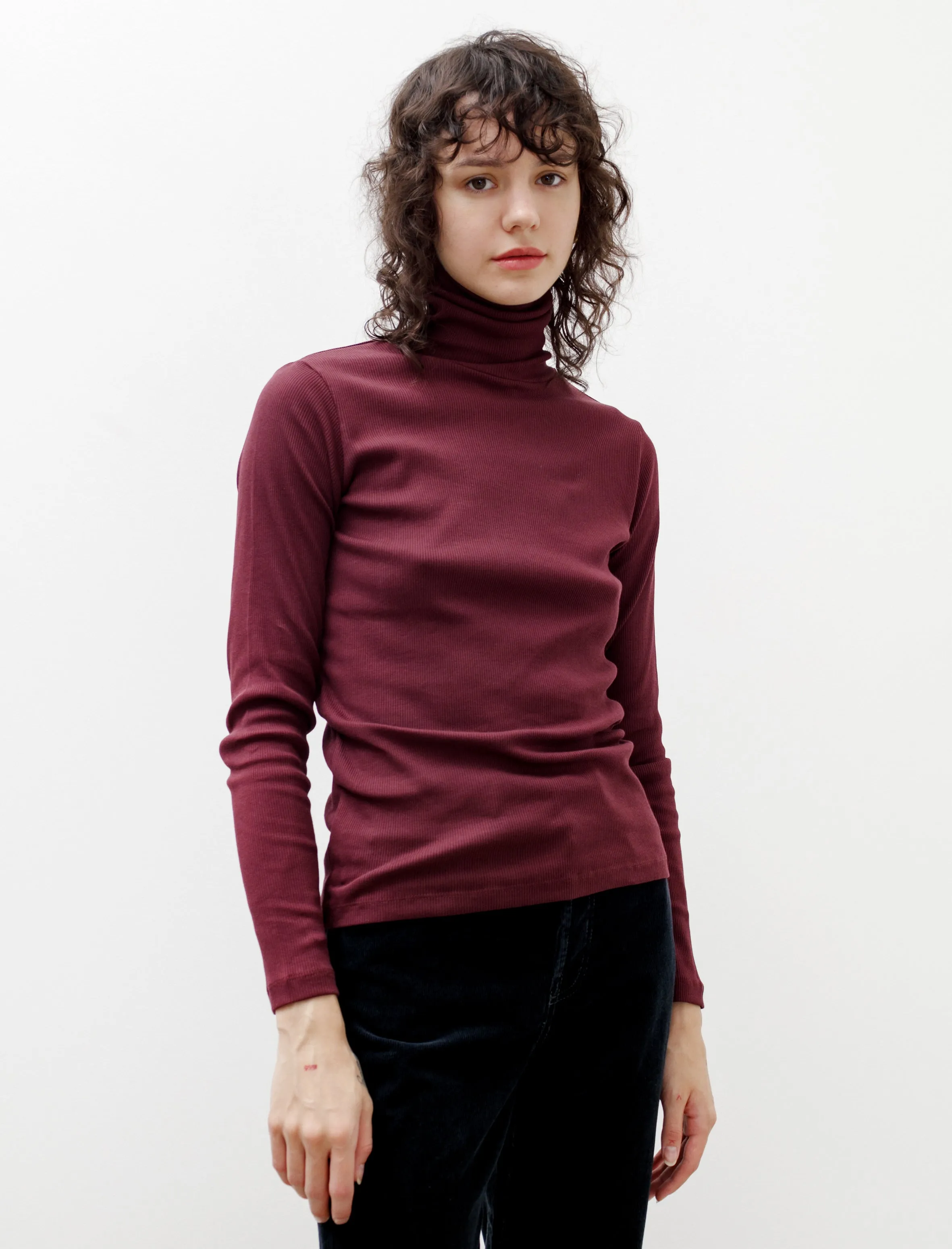 Long Sleeve High Neck T-Shirt Port Stage Feel elastic waistband