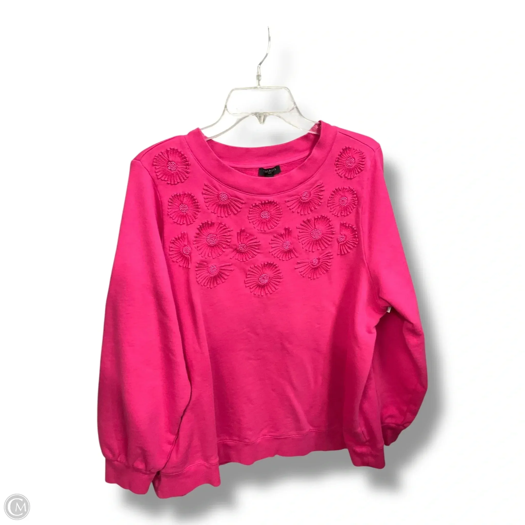 Sweatshirt Crewneck By Talbots In Pink, Size: 2x Functional Fashion
