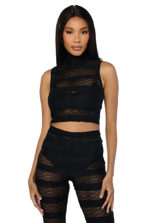 ALL I HAVE LEFT SLEEVELESS MOCK NECK LACE TANK data analysis anti tank