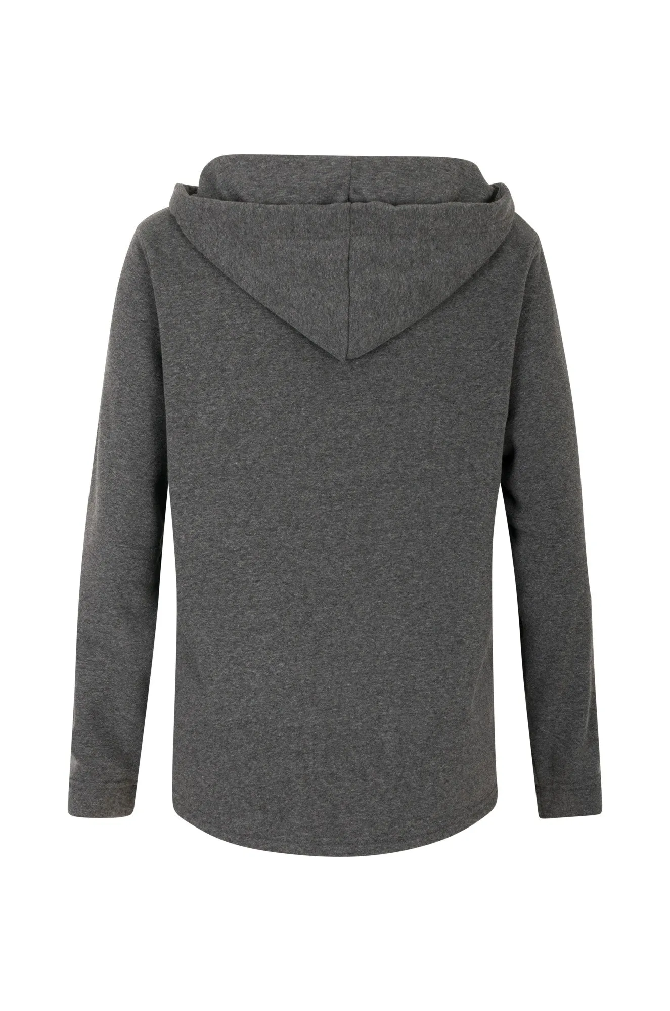 Quilted Lining Brushed Fleece Jacket with hood | CHARCOAL | 2253B1