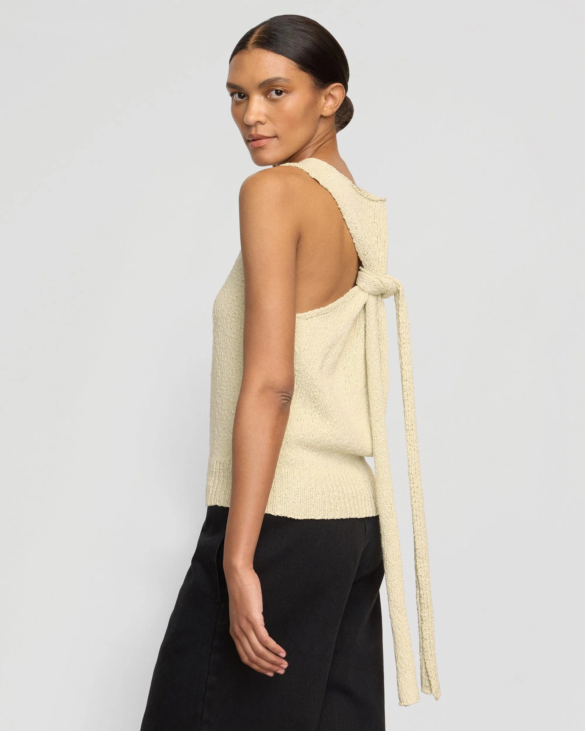 Arinna Tie-Racerback Organic Cotton Tank Chilly Wear
